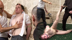 Pimped out, stripped and degraded in front of priest punter | Download from Files Monster