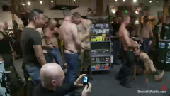 Ripped boy gets his hole shocked and filled at Mr. S Leather Store. | Download from Files Monster