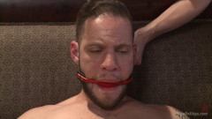 Wolf Hudson's giant uncut cock gets tied up and relentlessly edged | Download from Files Monster