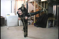Ruining a black zentai suit | Download from Files Monster