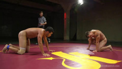 Two beefy hunks duke it out - Loser gets covered in hot wax & fucked! | Download from Files Monster