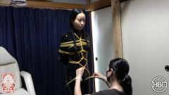 Japanese Mistress Ties Japanese Latex Girl in Latex Rope | Download from Files Monster