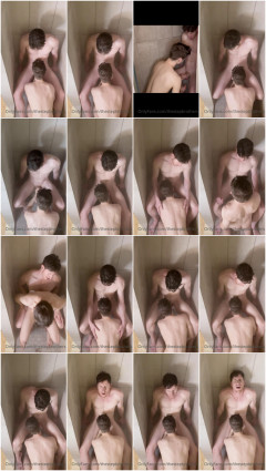 Big bro gets head from Lil bro in the shower | Download from Files Monster