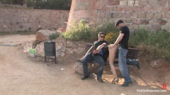 Alina Rose gets fucked by two men in public | Download from Files Monster