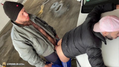 Young Arab Cocksucker Takes Massive White Dick in Parking Lot - Part 2 | Download from Files Monster