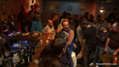 Ripped stud with a giant cock get used in a crowded bar | Download from Files Monster