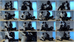 Strap on fuck in full rubber | Download from Files Monster
