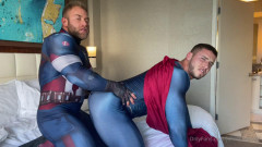 Superman and captain america get frisky in this rough muscle | Download from Files Monster
