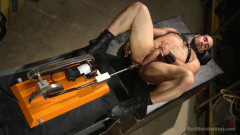 House dom takes his first machine deep in his hairy hole! | Download from Files Monster