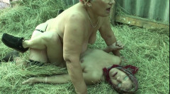 Nasty grannies have lesbian sex in barn | Download from Files Monster
