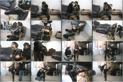 Ruining a black zentai suit | Download from Files Monster