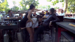 Disrespectful woman provokes police response during outdoor sexual activity