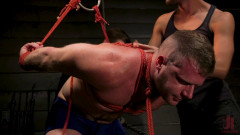 Built Boy Brian Bonds in Bondage takes Fat Toys, Tickling, Fucksaw