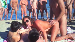 Orgies on the beach in public