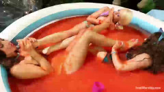 Foot Fetish, Lesbian Footing, Jello and Sploshing!!!!!