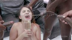 Sussy sweet gets fucked by four guys with dap, pee