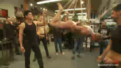 Jessie Colter gets gang banged at Mr S Leather store