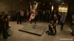 Trent Diesel Bound and suspended upside down while brutally fucke