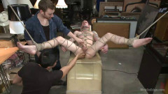 Straight stud with a giant cock relentlessly edged against his will