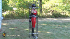 Jewell Marceau - Caged and Siloe'd in latex