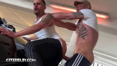 Hung Asian Top Fucks Hood Boy Raw in a Parking Lot
