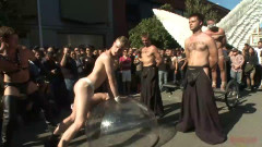 Folsom Street Whore tormented in front of thousands of people