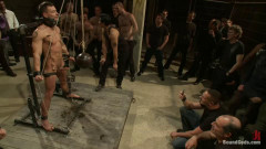 Adam Knox gets caught in a cum