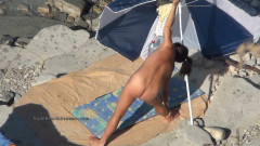 Spy naked girls at the beach shore