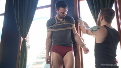 Muscular Stud, Jason Maddox, Begs to Cum In bondage for the First Time