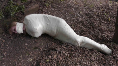 Microfoam Mummywrap Outdoors - Lorelei In Mummification Bondage