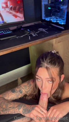 Kait Violet - My BF Sucks at Call of Duty So I Sucked His Cock