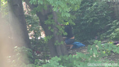 Guy Cums On a Student In The Street
