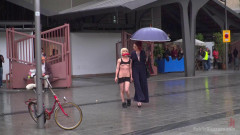 Eager Bitch Spanked And Flogged In The Rain! - Part 1