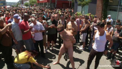 Cody Allen - Naked, Tied up, Zippered, Humiliated in Public