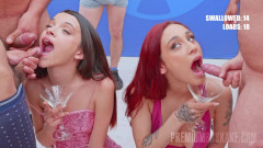 Alexandra Targaryen & Ohana Petite - First Bukkake Blowbang