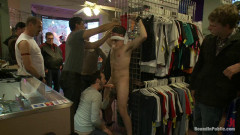 19 year old stud with a giant cock gets used and humiliated in public