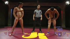 Two beefy hunks duke it out - Loser gets covered in hot wax & fucked! | Download from Files Monster