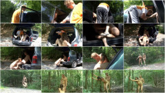 Wild German chick fucking all over the woods | Download from Files Monster