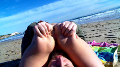 He was walking on the beach when he noticed amazing sexy redhead | Download from Files Monster